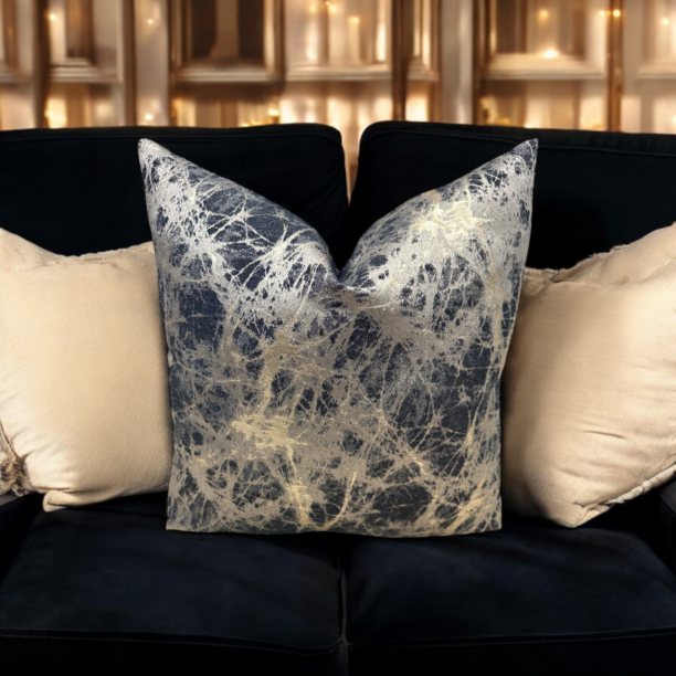 black and gold cushions