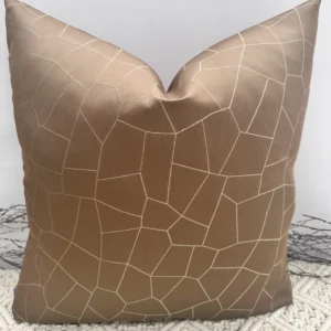 Mocha Luxe Geometric Cushion - Image 7