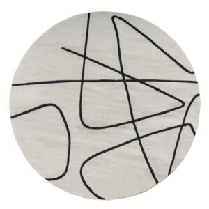 Round Monochrome Rug - Image 3