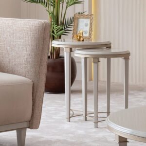 cream side tables