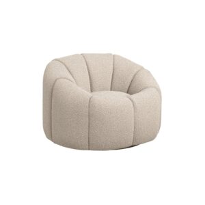 Mila Boucle Swivel Chair - Image 4