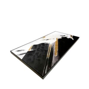 Black, White & Gold Wall Art Canvas - Image 4