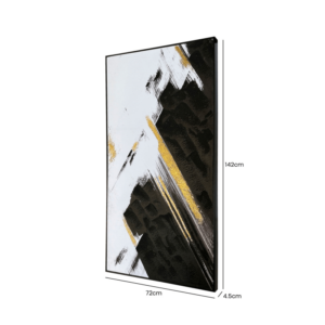 Black, White & Gold Wall Art Canvas - Image 5