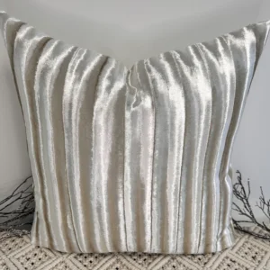 Luxury Lumière Velvet Cushion in Champagne – Bespoke Handmade Design with Premium Upholstery