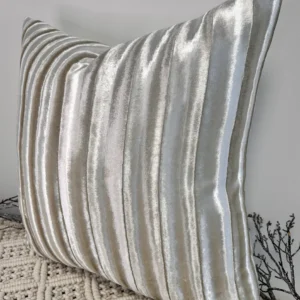 Luxury Lumière Velvet Cushion in Champagne – Bespoke Handmade Design with Premium Upholstery