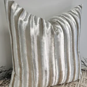 Luxury Lumière Velvet Cushion in Champagne – Bespoke Handmade Design with Premium Upholstery