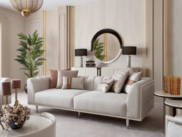 luxury cream sofa