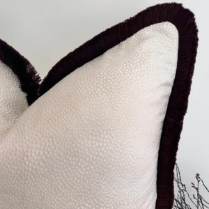 Monochrome Fringed Cushion - Image 4