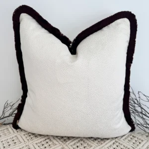 Monochrome Fringed Cushion - Image 3