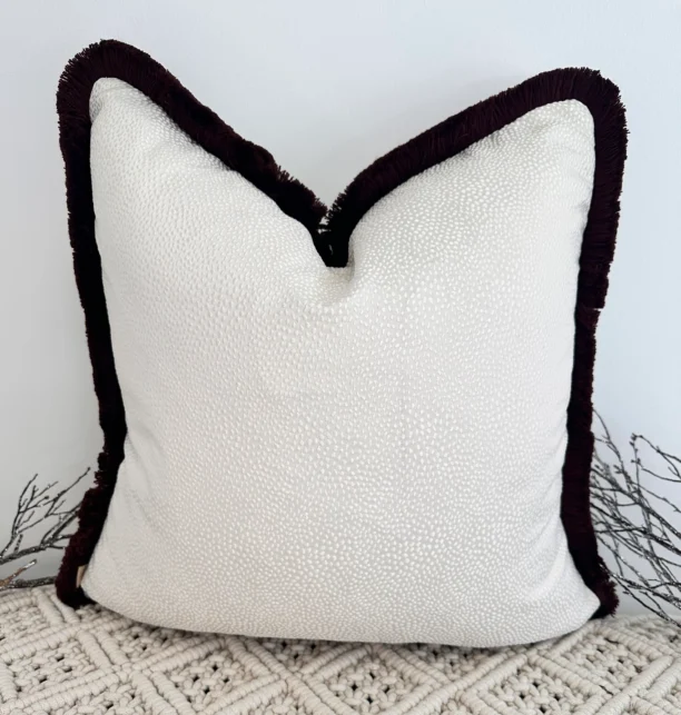 Monochrome Fringed Cushion