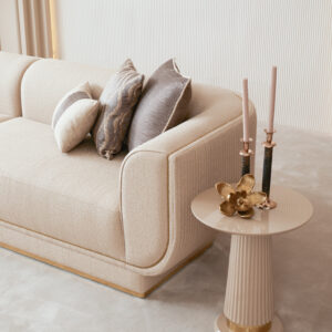 Stylish Cannes Corner Sofa in Neutral Beige – Comfortable, Space-Saving Sectional for Family Rooms