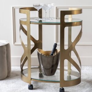 gold drinks trolley