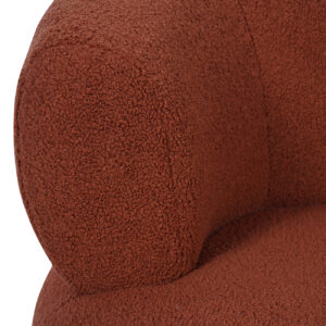 Nyra Boucle Accent Chair Terracotta - Image 7