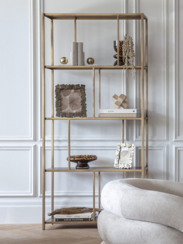 Hampton Shelving Unit Brushed Champagne