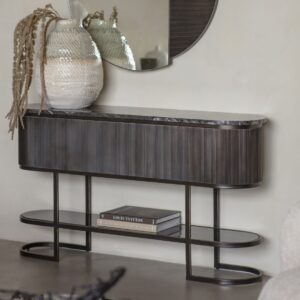 bronze console marble top