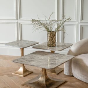 Moretti Marble Side Table 44cm - Image 2