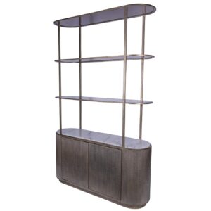 Knightsbridge Bronze Shelving Unit With Storage - Image 5