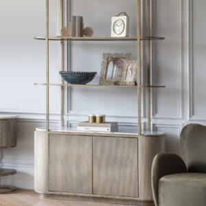 Knightsbridge Bronze Shelving Unit With Storage - Image 4