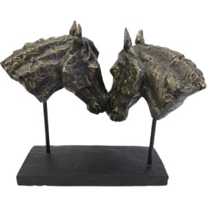 Bay Horse Heads Sculpture - Image 2