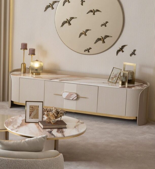 cream tv unit