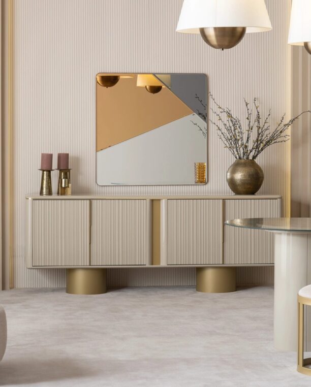 Milano cream and gold Sideboard