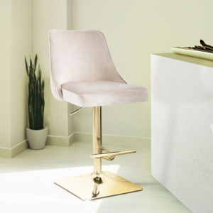 Monroe Taupe and Gold Bar Stool - Image 5