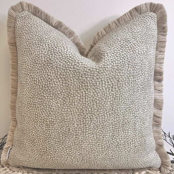 Fringed Bouclé Valli Cushion