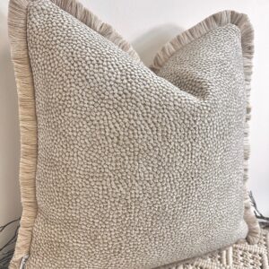 Fringed Bouclé Valli Cushion - Image 3