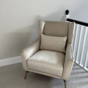 luxury chair in cream and gold