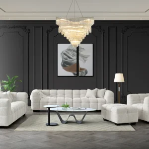 Liberty Bubble Sofa In Oatmeal Cream Boucle