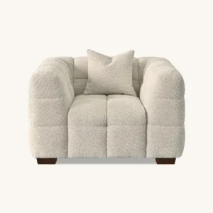 Liberty Bubble Sofa In Oatmeal Cream Boucle - Image 5