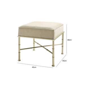Isla Cream Linen Ottoman - Image 8