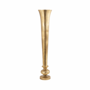 Fluted Gold Floor Vase