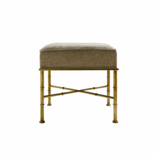 Isla Taupe Linen Ottoman - Image 5